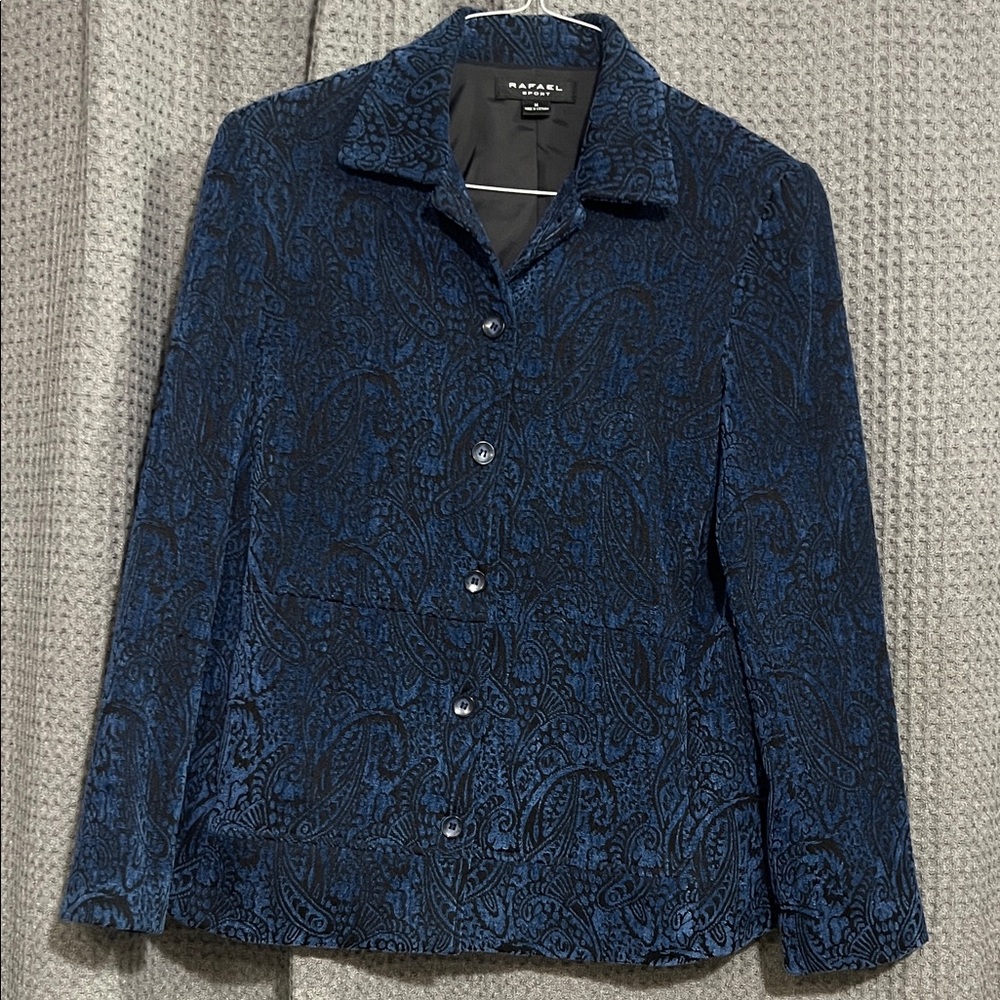 Rafaella Navy Paisley Jacket